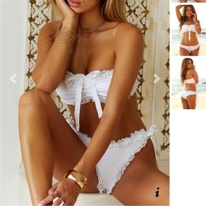 Doll swim bridal bikini size small worn once